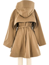 Alaia Khaki Hooded Parka Outerwear arcadeshops.com