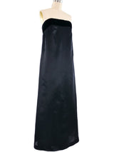 Chanel Strapless Satin Gown Dress arcadeshops.com
