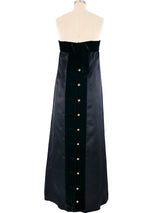 Chanel Strapless Satin Gown Dress arcadeshops.com