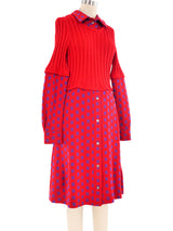Rudi Gernreich Geometric Printed Knit Dress Dress arcadeshops.com