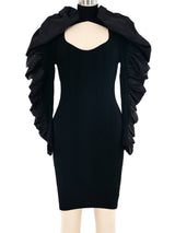 Herve Leger Ruffle Sleeve Mini Dress Dress arcadeshops.com