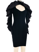 Herve Leger Ruffle Sleeve Mini Dress Dress arcadeshops.com