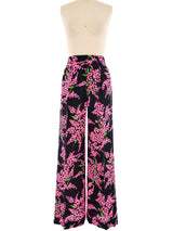 Yves Saint Laurent Floral Printed Pant Ensemble Suit arcadeshops.com