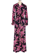 Yves Saint Laurent Floral Printed Pant Ensemble Suit arcadeshops.com