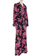 Yves Saint Laurent Floral Printed Pant Ensemble Suit arcadeshops.com
