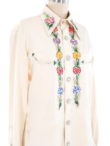 Nudie's Embroidered Rhinestone Snap Front Shirt Top arcadeshops.com