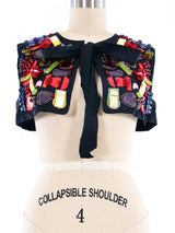 Yves Saint Laurent Jeweled Cropped Vest Top arcadeshops.com
