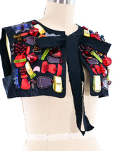 Yves Saint Laurent Jeweled Cropped Vest Top arcadeshops.com