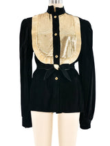 Chainmail Accented Suede Jacket Jacket arcadeshops.com