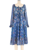 Ossie Clark Celia Birtwell Printed Peasant Dress Dress arcadeshops.com