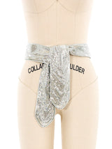 Silvertone Chainmail Belt Accessory arcadeshops.com