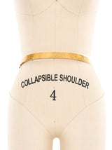 Yves Saint Laurent Textured Goldtone Waist Belt Accessory arcadeshops.com