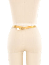 Yves Saint Laurent Textured Goldtone Waist Belt Accessory arcadeshops.com