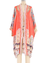 1930's Floral Printed Silk Robe Jacket arcadeshops.com
