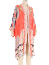 1930's Floral Printed Silk Robe Jacket arcadeshops.com