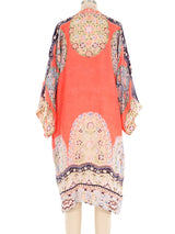 1930's Floral Printed Silk Robe Jacket arcadeshops.com