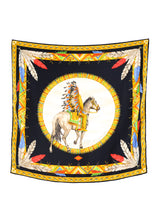 Versace Native American Printed Silk Scarf Accessory arcadeshops.com