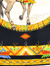 Versace Native American Printed Silk Scarf Accessory arcadeshops.com