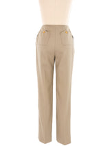 Chanel Khaki Trousers Bottom arcadeshops.com