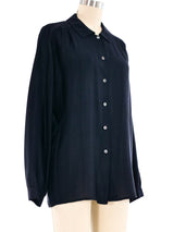 Gucci Logo Jacquard Blouse Top arcadeshops.com