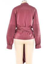 Gucci Dusty Rose Silk Blouse Top arcadeshops.com