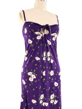 1970's Diane Von Furstenberg Pansy Print Dress and Shawl Dress arcadeshops.com