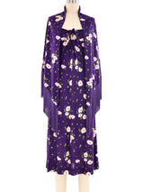 1970's Diane Von Furstenberg Pansy Print Dress and Shawl Dress arcadeshops.com