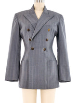 Jean Paul Gaultier Pinstripe Blazer Jacket arcadeshops.com