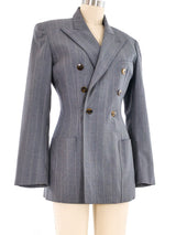Jean Paul Gaultier Pinstripe Blazer Jacket arcadeshops.com