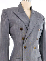 Jean Paul Gaultier Pinstripe Blazer Jacket arcadeshops.com