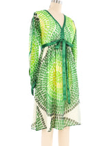 Malcolm Starr Split Sleeve Mosaic Print Dress Dress arcadeshops.com