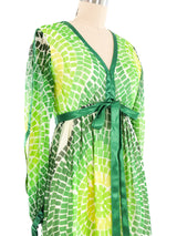 Malcolm Starr Split Sleeve Mosaic Print Dress Dress arcadeshops.com