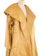 Metallic Gold Brocade Opera Coat Outerwear arcadeshops.com