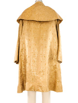 Metallic Gold Brocade Opera Coat Outerwear arcadeshops.com