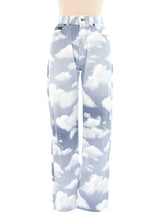 Moschino Cloud Printed Pants Bottom arcadeshops.com