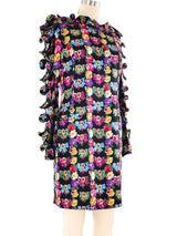 Louis Feraud Ruffled Floral Mini Dress Dress arcadeshops.com