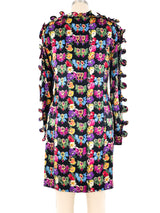 Louis Feraud Ruffled Floral Mini Dress Dress arcadeshops.com