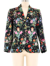 Gucci Flora Linen Blazer Jacket arcadeshops.com