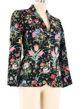 Gucci Flora Linen Blazer Jacket arcadeshops.com