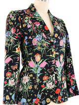 Gucci Flora Linen Blazer Jacket arcadeshops.com