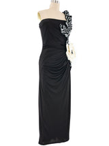 Eugene Alexander Sequined Hibiscus Gown Dress arcadeshops.com