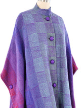 Tonal Checker Tweed Cape Outerwear arcadeshops.com