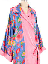 1920's Floral Printed Robe Jacket arcadeshops.com