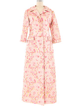 Metallic Floral Brocade Maxi Coat Outerwear arcadeshops.com