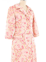 Metallic Floral Brocade Maxi Coat Outerwear arcadeshops.com