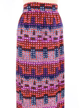 Givenchy Ruffle Trimmed Graphic Maxi Skirt Bottom arcadeshops.com