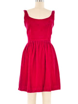 Stephen Sprouse Raspberry Velvet Tank Dress Dress arcadeshops.com