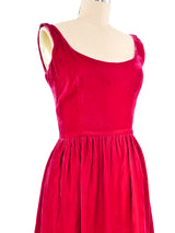 Stephen Sprouse Raspberry Velvet Tank Dress Dress arcadeshops.com