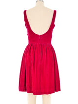 Stephen Sprouse Raspberry Velvet Tank Dress Dress arcadeshops.com