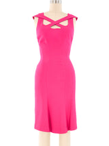 Thierry Mugler Strappy Fuchsia Tank Dress Dress arcadeshops.com